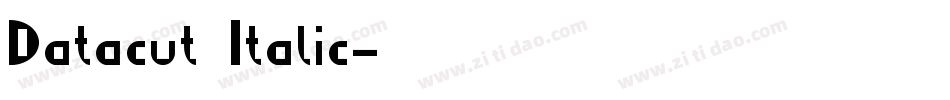 Datacut Italic字体转换